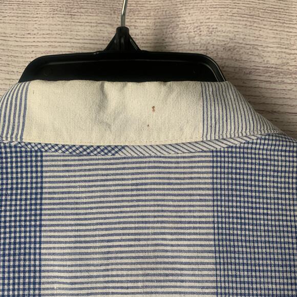 Vintage Country Suburbans Plaid Lightweight Blazer Shirt Blue Sweater Size 12 - Picture 15 of 16